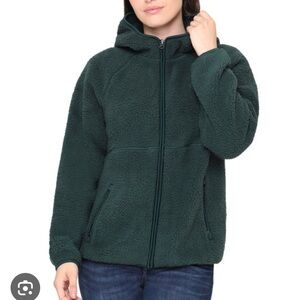 Sierra Designs Women's Full Zip Sherpa Jacket, - Green